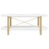 Coffee Table White 43.3"x18.9"x15.7" Engineered Wood