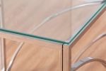 Glass End Table Gold Small Coffee Table Sofa Table