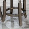 24" Counter Stool; Weathered Gray Finish; Charcoal Fabric Seat