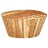 vidaXL Coffee Table âˆšÃ²25.6"x12.2" Solid Acacia Wood