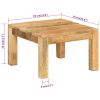 vidaXL Coffee Table 21.7"x21.7"x13.8" Solid Wood Mango