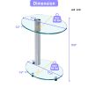 Clear Tempered Glass Coffee Table; Saving Space And Practical; For Living Room; Bed Room; Can Be Used As Side Table; Bedside Table.