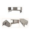 Chelsea 2-Shelf Rectangle Coffee Table Light Grey