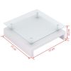 vidaXL Coffee Table with Glass Top White