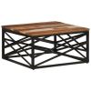 vidaXL Coffee Table 26.8"x26.8"x13.8" Solid Reclaimed Wood