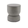 Outdoor Faux Wood Stump Side Table Coffee Table; Side table ; End Table Accent table Round Cement Grey