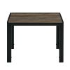 Nesting Coffee Table Set of 2; Square Modern Stacking Table with Wood Finish for Living Room; Oak Grey