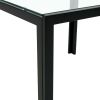 Coffee Table Set of 2; Square Modern Table with Tempered Glass Finish for Living Room; Transparent