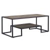 Idella Coffee Table; Rustic Oak &amp; Black Finish LV00324