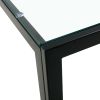 Coffee Table Set of 2; Square Modern Table with Tempered Glass Finish for Living Room; Transparent