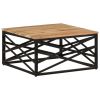 vidaXL Coffee Table 26.8"x26.8"x13.8" Solid Acacia Wood