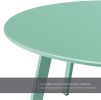 SR Round Steel Patio Coffee Table;  Weather Resistant Outdoor Large Side Table