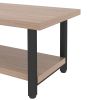 coffee table wooden steel light brown