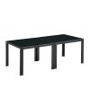 Coffee Table Set of 2; Square Modern Table with Tempered Glass Finish for Living Room; Black