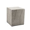 Outdoor Faux Wood Stump Side Table Coffee Table; Side table ; End Table Accent table Square White