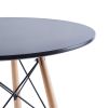 31.5&quot;Black Table Mid-century Dining Table for 2-4 people With Round Mdf Table Top; Pedestal Dining Table; End Table Leisure Coffee Table