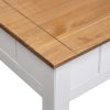 vidaXL Coffee Table White 39.4"x23.6"x17.7" Solid Pine Wood Panama Range