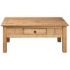 vidaXL Coffee Table 39.4"x23.6"x17.7" Solid Pine Wood Panama Range