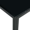 Coffee Table Set of 2; Square Modern Table with Tempered Glass Finish for Living Room; Black