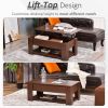 Lift 41&quot; Lift Top Coffee Table and Lift Tabletop Brown