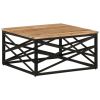 vidaXL Coffee Table 26.8"x26.8"x13.8" Solid Acacia Wood