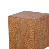 Outdoor Faux Wood Stump Side Table Coffee Table; Side table ; End Table Accent table Square Antique Yellow