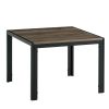 Nesting Coffee Table Set of 2; Square Modern Stacking Table with Wood Finish for Living Room; Oak Grey