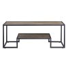 Idella Coffee Table; Rustic Oak &amp; Black Finish LV00324