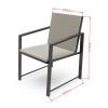 Outdoor Patio Furniture Set Garden Armchair Coffee Side Table; Black Frame; Modern Design