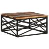 vidaXL Coffee Table 26.8"x26.8"x13.8" Solid Reclaimed Wood