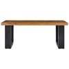 vidaXL Coffee Table 39.3"x19.6"x15.7" Solid Teak Wood and Lava Stone