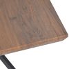 Rectangular Wooden Coffee Table with Boomerang Legs; Natural Brown Sonoma and Black