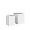 Upgrade MDF Nesting table/side table/coffee table/end table for living room; office; bedroom White; set of 2