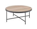 Bage Coffee Table in Weathered Gray Oak & Metal