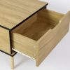 Coffee table; computer table; solid wooden leg support; large storage space; suitable for living room; dining room; kitchen; small space; black and br