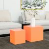 MDF Nesting table/Square Side Table/Coffee Table/End table Set of 2 ORANGE