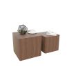 MDF Nesting table/side table/coffee table/end table for living room; office; bedroom Walnut; set of 2