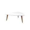 Manhattan Comfort Utopia 17.51" High Triangle Coffee Table with Splayed Legs in White Gloss