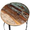 vidaXL Two Piece Coffee Table Set Solid Reclaimed Wood Round 15.7"/19.7"