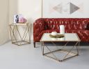 Fogya Coffee Table; Mirrored &amp; Champagne Gold Finish 86055