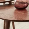 Center Table Low Table 100% Solid Oak Wood Top Plate Desk Pebble Shaped Natural Wooden Coffee Table Width 58 x Depth 40 x Height 85 cm Desk Work from