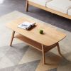 Center table Low Table 100% solid wood Top plate Desk Coffee table Width 120 x Depth 56 x Height 44 cm Study desk Work from home Easy to assemble Natu