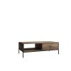 Modern Coffee Table With Drawers And Storage Shelves; Modern Furniture Decor; for Living Room Reception; Easy Assembly; Rectangular Unique Coffee Tabl