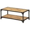 vidaXL Coffee Table 35.4"x17.7"x13.8" Solid Rough Mango Wood