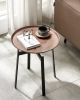 Round End Table Mental; Side Table; Nightstand; Small Iron Tables; Accent Coffee Table for Living Room Bedroom Office Small Space