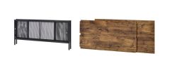 Winam Coffee Table; Antique Oak & Black