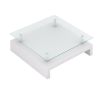 vidaXL Coffee Table with Glass Top White