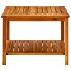 vidaXL Coffee Table 23.6"x23.6"x17.7" Solid Acacia Wood