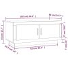 vidaXL Coffee Table High Gloss White 40.2"x19.7"x17.7" Engineered Wood