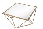 Fogya Coffee Table; Mirrored &amp; Champagne Gold Finish 86055